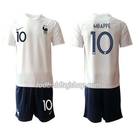 Frankrig Kylian Mbappé 10 Børn Udebane Fodboldsætsæt Euro 2020 S/S (+ Korte bukser)